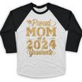 Proud Mom Of a Class Of 2024 Graduate Senior Graduation Baseball Raglan Shirt