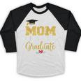 Proud Mom Of A Class Of 2026 Graduate Senior Gold Graduation Baseball Raglan Shirt