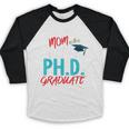 Proud Mom PhD Doctoral Graduation Doctorate Degree Baseball Raglan Shirt