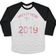 Proud Mom Of Two 2019 Graduates Twin Mama Mother Graduation Baseball Raglan Shirt