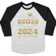 Proud Mom Of Two 2024 Graduate Class 2024 Graduation Family Premium Baseball Raglan Shirt