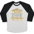 Proud Papa Of A 2026 Graduate Grad Senior Graduation Baseball Raglan Shirt