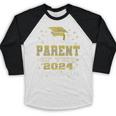 Proud Parent Of Two 2024 Graduate Class 2024 Graduation Premium Baseball Raglan Shirt