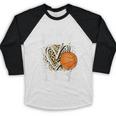Proud Senior Mom Class Of 2026 Basketball Graduation Leopard Baseball Raglan Shirt