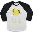Proud Senior Mom Class Of 2026 Softball Graduation Heart Baseball Raglan Shirt