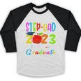 Proud Step-Dad Of 2023 Pre-K Graduate Fathers Day Graduation Baseball Raglan Shirt