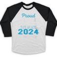 Proud Step Dad Of 5th Grade Graduate 2024 Family Graduation Baseball Raglan Shirt