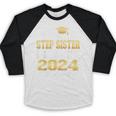 Proud Step Sister Of Kindergarten Graduate 2024 Graduation Baseball Raglan Shirt