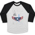 Proud US Air Force Aunt Flag Air Force Graduation Aunt Tee Baseball Raglan Shirt