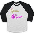 Queen 6th Grade Graduation For Girls Baseball Raglan Shirt