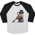 Queen Masters Degree Graduation Educated Melanin Grad Baseball Raglan Shirt