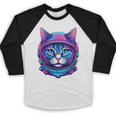 Retro 80s Cat In Space Suit Nostalgia Cat Vintage Astronaut Baseball Raglan Shirt Retro 80s Cat In Space Suit Nostalgia Cat Vintage Astronaut Baseball Raglan Shirt