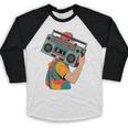 Retro 90s Boombox Nostalgia Party For Music Lovers Men Women Baseball Raglan Shirt