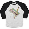 Retro Cassette And Pencil 80s 90s Nostalgia Music Lover Baseball Raglan Shirt