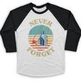 Retro Cassette Player Never Forget Nostalgia Vintage Baseball Raglan Shirt