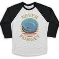 Retro CD Player Never Forget Nostalgia Vintage Baseball Raglan Shirt