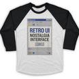 Retro Computer Dialog Box 90s Desktop Interface Nostalgia Baseball Raglan Shirt Retro Computer Dialog Box 90s Desktop Interface Nostalgia Baseball Raglan Shirt
