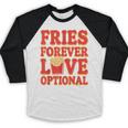 Retro Fast Food Nostalgia Vintage Diner Fries Shakes Burgers Baseball Raglan Shirt