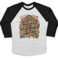 Retro Nostalgia Era Disco Groovy 80s 90s Vintage Aesthetic Baseball Raglan Shirt