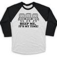 Retro Pager Squad Minimalist Monochrome Cartoon Nostalgia Baseball Raglan Shirt Retro Pager Squad Minimalist Monochrome Cartoon Nostalgia Baseball Raglan Shirt