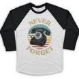 Retro Phone Never Forget Nostalgia Vintage Raglan Baseball Tee Baseball Raglan Shirt