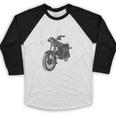 Retro Simme Moped Nostalgia Eastern Block Schwalbe Driver DDR Baseball Raglan Shirt