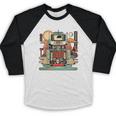 Retro Tech Stack 80s 90s Nostalgia Analog Devices Baseball Raglan Shirt