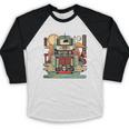Retro Tech Stack 80s 90s Nostalgia Analog Devices Baseball Raglan Shirt