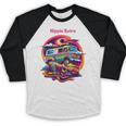 Retro Graphic Print With a Touch Of Nostalgia Baseball Raglan Shirt
