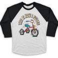 This How I Rolled Retro Tricycle 80s 90s Kid Nostalgia Baseball Raglan Shirt