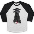 Russian Terrier Dog Graduation Cap Graduate Owner Grad Baseball Raglan Shirt