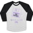 Save Icon IRL Retro Tech Humor Floppy Disk 90s Nostalgia Baseball Raglan Shirt