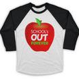 School Is Out Forever Graduation Humor Baseball Raglan Shirt