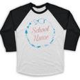 School Nurse Cute Adult Graduation Tshirt Nurses Fun Baseball Raglan Shirt