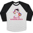 See Ya Kindergarten DABBING Unicorn Graduation Meme Baseball Raglan Shirt