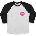 Sen18r Shirt Senior 2018 Graduation Kiss Lips Baseball Raglan Shirt