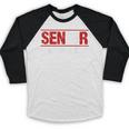 Senior 2018 Valedictorian School Colors Graduation Baseball Raglan Shirt