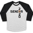 Senior 2020 Football Graduation Shirt Baseball Raglan Shirt