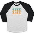 Senior 2022 Shirt Class Of 2022 Retro Graduation Grad Baseball Raglan Shirt