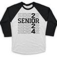 Senior 2024 Class Of 2024 Graduation 2024 Women Boy Girl Baseball Raglan Shirt