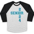 Senior 2024 Graduation Class Of 2024 Senior Boys Girls Baseball Raglan Shirt