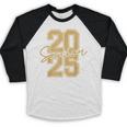 Senior 2025 Class Of 2025 Gold Senior Graduation Baseball Raglan Shirt
