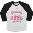 Senior 2026 Class Of 26 Coquette Pink Bow Graduation Cousin Baseball Raglan Shirt