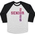 Senior 2026 Class Of 2026 Graduation 2026 Pink Girl Women Baseball Raglan Shirt