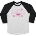 Senior 2026 Coquette Pink Bow Girls Class Of 2026 Graduation Baseball Raglan Shirt