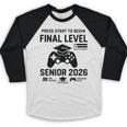 Senior 2026 Final Level Gamer Graduation 2026 Baseball Raglan Shirt