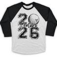 Senior 2026 Golf Player Heart Graduation Girls Teens Baseball Raglan Shirt