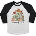 Senior 2026 Graduate Class Of 2026 Wildflowers Graduation Baseball Raglan Shirt
