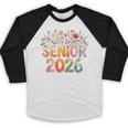 Senior 2026 Groovy Retro Grad Class Of 2026 Graduation Kids Baseball Raglan Shirt