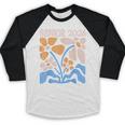 Senior 2026 Retro Groovy Flowers Graduation Baseball Raglan Shirt